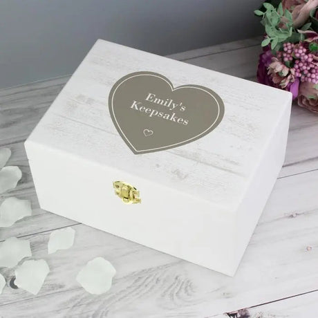 Personalised Rustic Heart Keepsake Box: 1 - Keepsake Boxes By Gift Moments