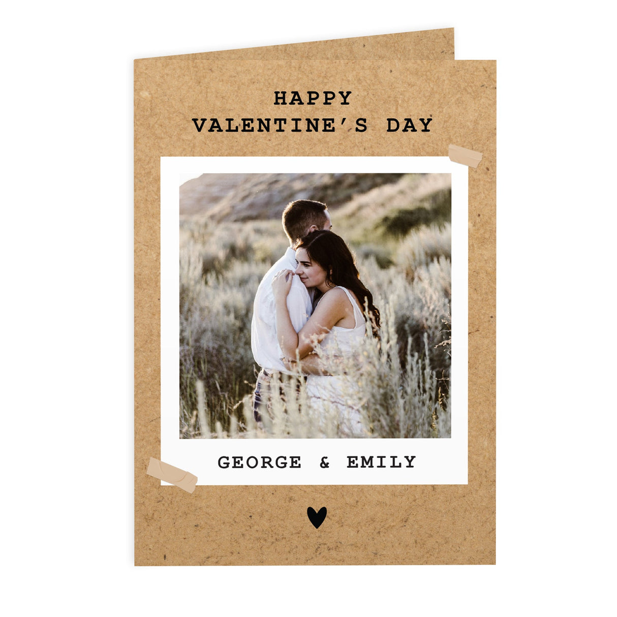 Personalised Rustic Polaroid Photo Card: 5 - Greeting Cards By Gift Moments