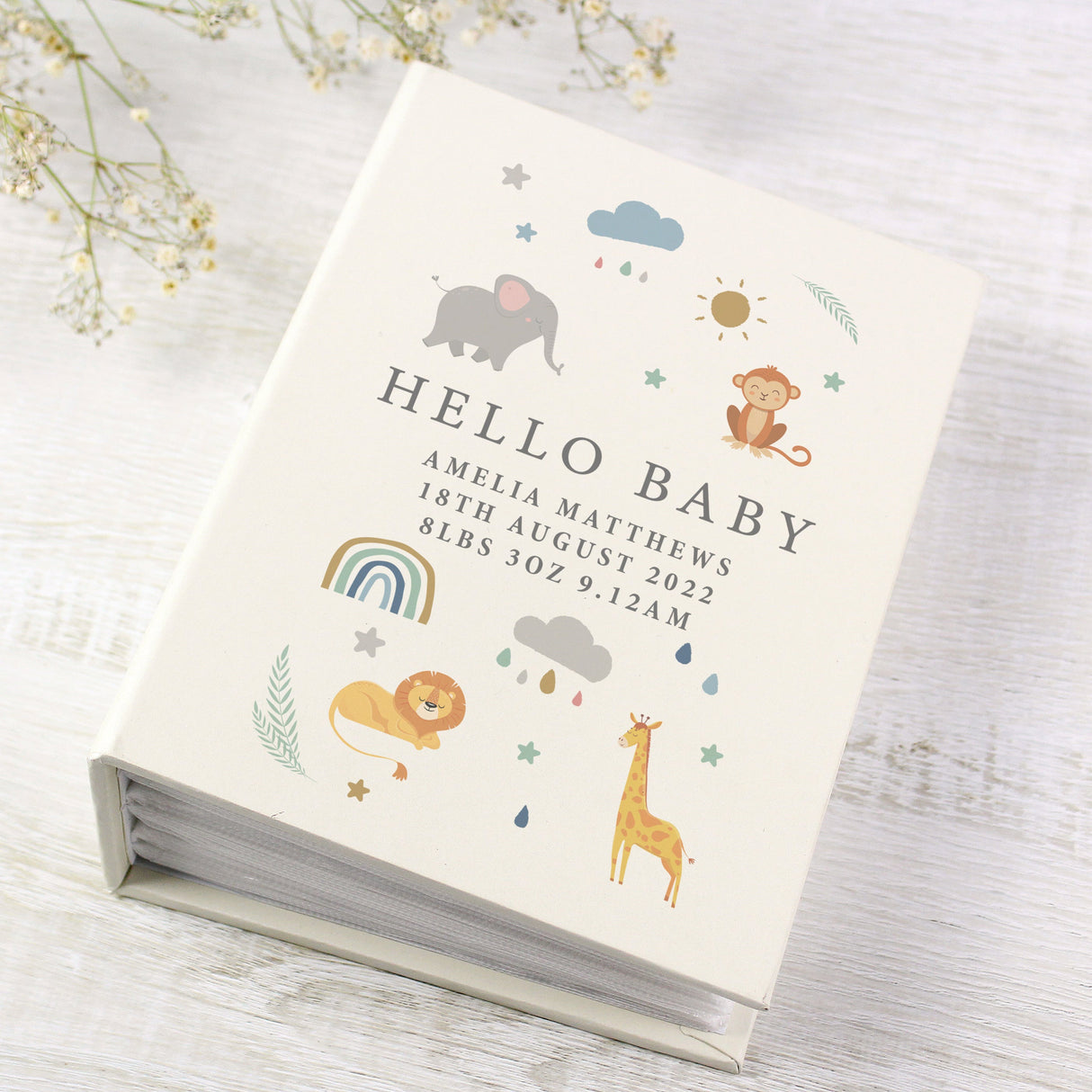 Personalised Safari Animals 6x4 Photo Album with Sleeves: 4 - Photo Albums By Gift Moments