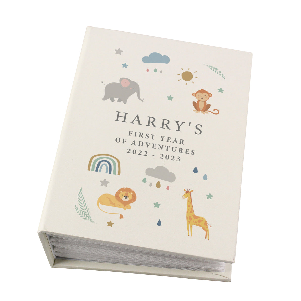 Personalised Safari Animals 6x4 Photo Album with Sleeves: 6 - Photo Albums By Gift Moments