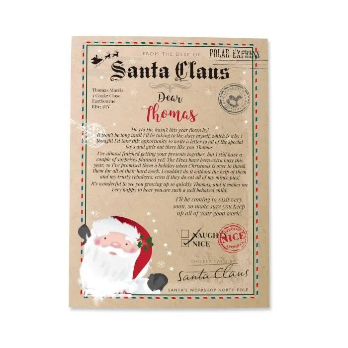 Personalised Santa Claus Letter for Kids: 5 - Santa Letters By Gift Moments