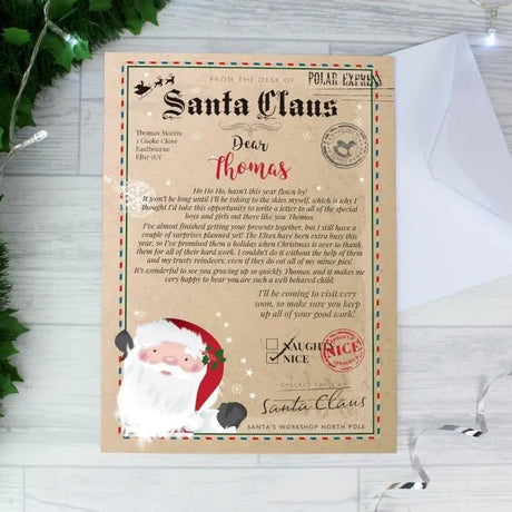 Personalised Santa Claus Letter for Kids: 2 - Santa Letters By Gift Moments