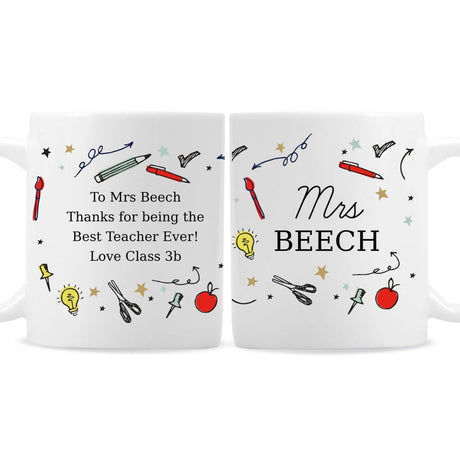 Personalised Teacher Mug: 3 - Mugs By Gift Moments