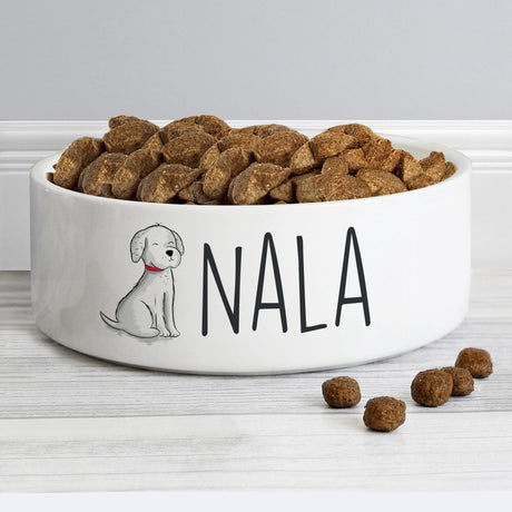 Personalised Scribble Ceramic Dog Bowl 14cm: 3 - Pet Products By Gift Moments