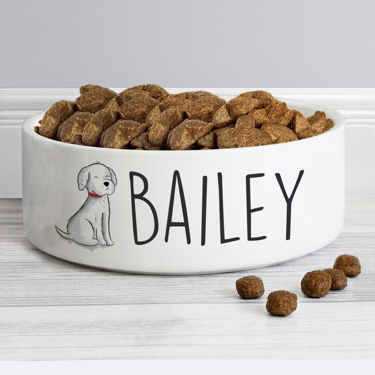 Personalised Scribble Ceramic Dog Bowl 14cm: 1 - Pet Products By Gift Moments