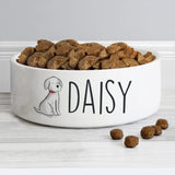 Personalised Scribble Ceramic Dog Bowl 14cm: 2 - Pet Products By Gift Moments