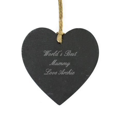 Personalised Engraved Slate Heart Decoration: 2 - Decorations By Gift Moments