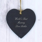 Personalised Engraved Slate Heart Decoration: 1 - Decorations By Gift Moments