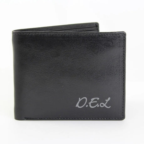 Personalised Leather Wallet with Script Font: 2 - Wallets & Money Clips By Gift Moments