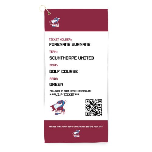 Personalised Scunthorpe United FC Golf Towel: 1 - Golf Towels By Scunthorpe United