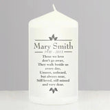 Personalised ’Those We Love’ Pillar Candle: 2 - Candles By Gift Moments