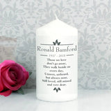 Personalised ’Those We Love’ Pillar Candle: 1 - Candles By Gift Moments