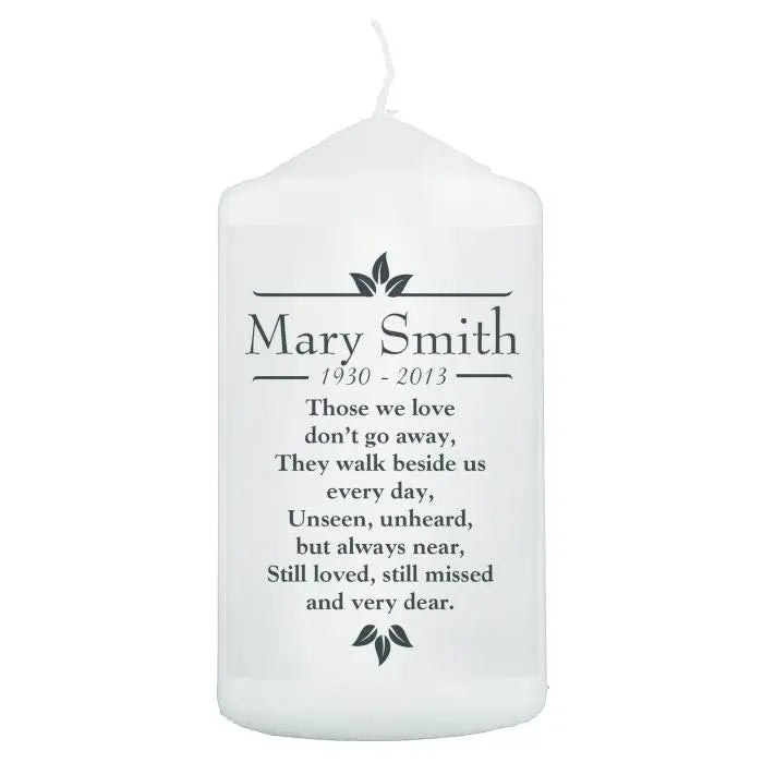 Personalised ’Those We Love’ Pillar Candle: 3 - Candles By Gift Moments