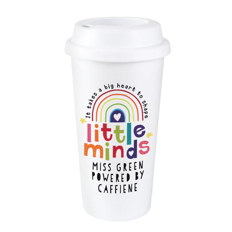 Personalised Teacher Travel Mug - Big Heart Design: 6 - Travel Mugs By Gift Moments