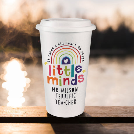 Personalised Teacher Travel Mug - Big Heart Design: 5 - Travel Mugs By Gift Moments