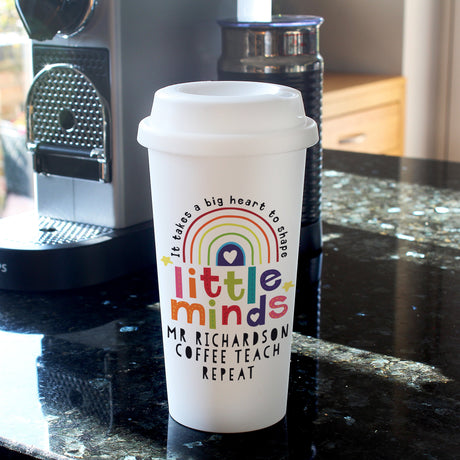 Personalised Teacher Travel Mug - Big Heart Design: 3 - Travel Mugs By Gift Moments