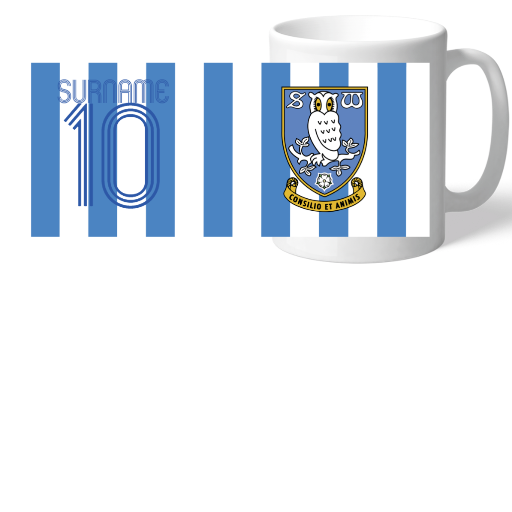 Personalised Sheffield Wednesday Retro Shirt Mug: 2 - Mugs By Sheffield Wednesday