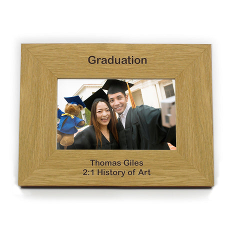 Personalised Oak Finish 6x4 Photo Frame: 5 - Photo Frames By Gift Moments