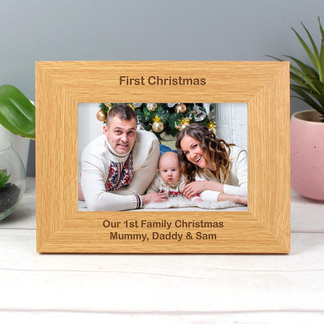 Personalised Oak Finish 6x4 Photo Frame: 7 - Photo Frames By Gift Moments