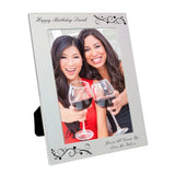 Personalised Silver Black Swirl Photo Frame: 3 - Photo Frames By Gift Moments