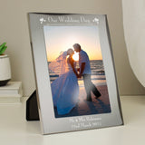 Personalised Silver Wedding Day Photo Frame: 3 - Photo Frames By Gift Moments