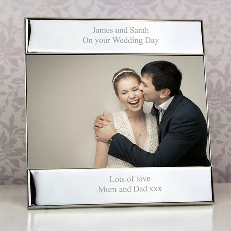 Personalised Silver 6x4 Photo Frame: 6 - Photo Frames By Gift Moments