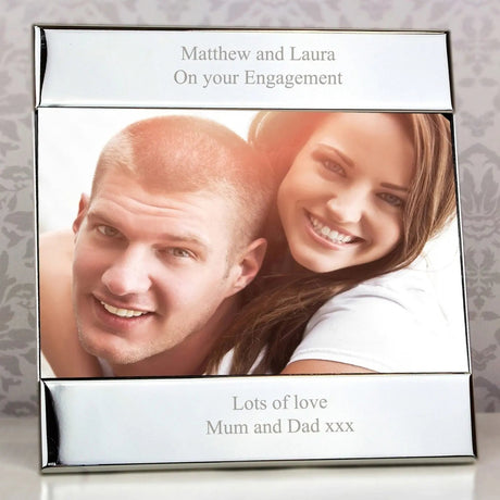 Personalised Silver 6x4 Photo Frame: 4 - Photo Frames By Gift Moments