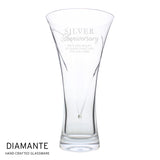 Personalised Hand Cut Diamante Heart Vase: 3 - Vases By Gift Moments