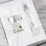 Personalised Silver Egg Cup and Spoon Set: 5 - Egg Cups By Gift Moments