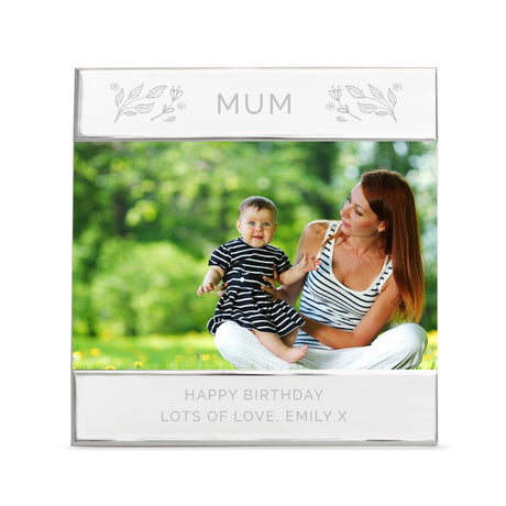 Personalised Silver Floral Photo Frame 6x4: 5 - Photo Frames By Gift Moments