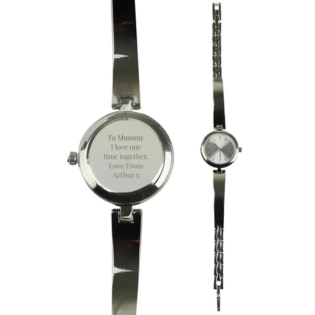 Personalised Silver Ladies Watch with Slider Clasp: 5 - Watches By Gift Moments