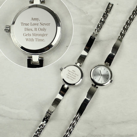 Personalised Silver Ladies Watch with Slider Clasp: 10 - Watches By Gift Moments