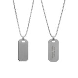 Personalised Silver Luxury Men’s Dog Tag Necklace: 8 - Necklaces By Gift Moments