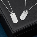 Personalised Silver Luxury Men’s Dog Tag Necklace: 1 - Necklaces By Gift Moments