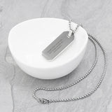 Personalised Silver Luxury Men’s Dog Tag Necklace: 5 - Necklaces By Gift Moments