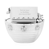 Personalised Silver Noah’s Ark Money Box: 3 - Money Boxes By Gift Moments