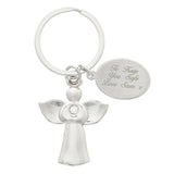 Personalised Silver Plated Angel Keyring: 5 - Keyrings By Gift Moments