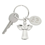 Personalised Silver Plated Angel Keyring: 4 - Keyrings By Gift Moments