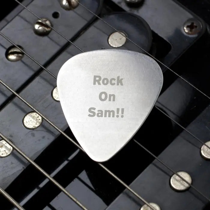 Personalised Silver Plectrum: 4 - Keepsakes By Gift Moments