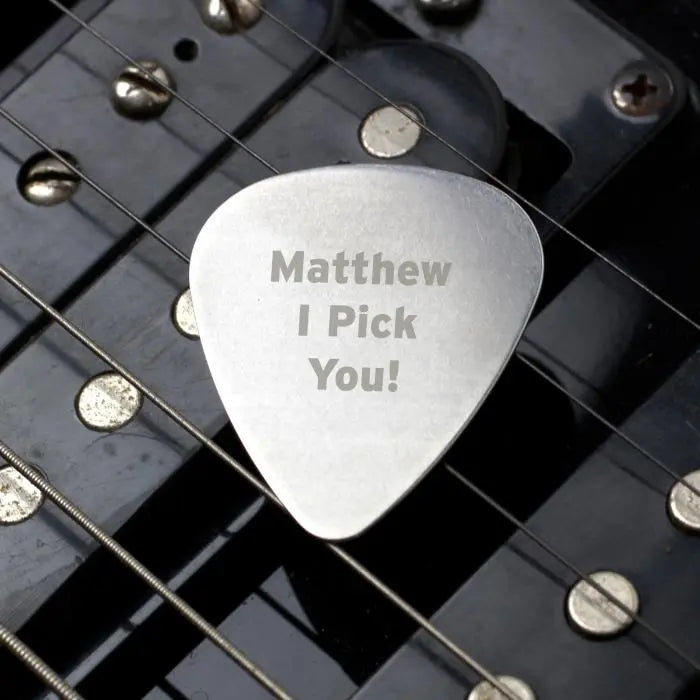 Personalised Silver Plectrum: 6 - Keepsakes By Gift Moments