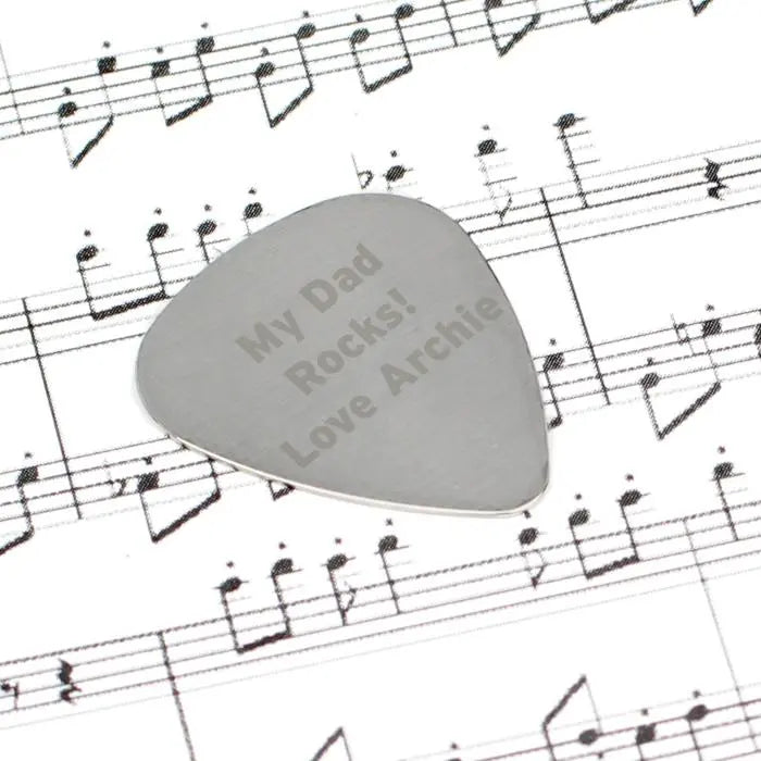 Personalised Silver Plectrum: 3 - Keepsakes By Gift Moments