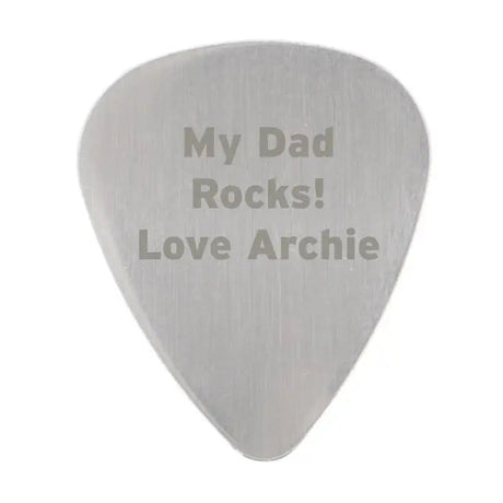 Personalised Silver Plectrum: 5 - Keepsakes By Gift Moments