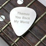 Personalised Silver Plectrum: 2 - Keepsakes By Gift Moments