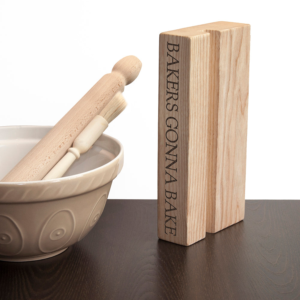 Personalised Welsh Ash Recipe Book Holder: 3 - Tech Accessories By Gift Moments