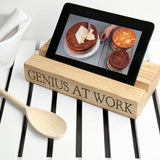 Personalised Welsh Ash Recipe Book Holder: 2 - Block - Tech Accessories By Gift Moments