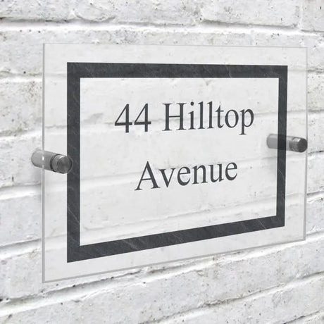 Personalised Slate Effect Acrylic House Sign: 2 - House Signs By Gift Moments