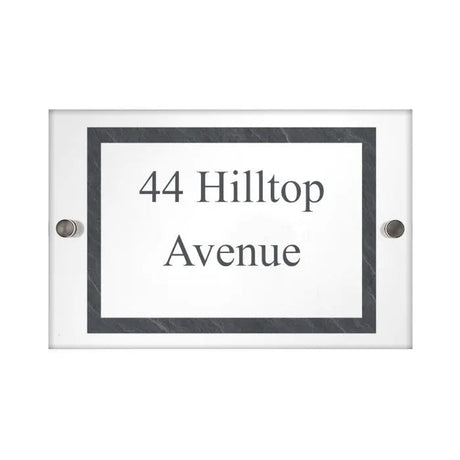 Personalised Slate Effect Acrylic House Sign: 3 - House Signs By Gift Moments