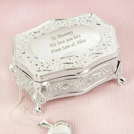 Personalised Antique Silver Trinket Box: 1 - Trinket Boxes By Gift Moments