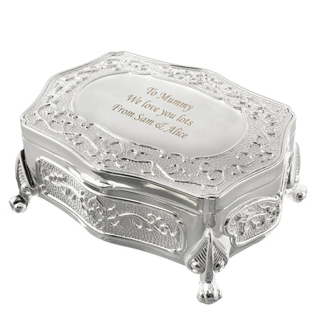 Personalised Antique Silver Trinket Box: 5 - Trinket Boxes By Gift Moments