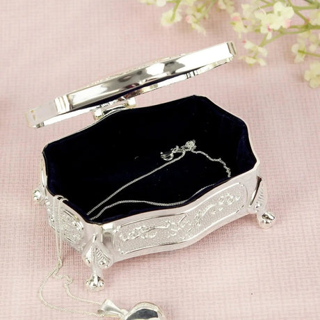 Personalised Antique Silver Trinket Box: 3 - Trinket Boxes By Gift Moments